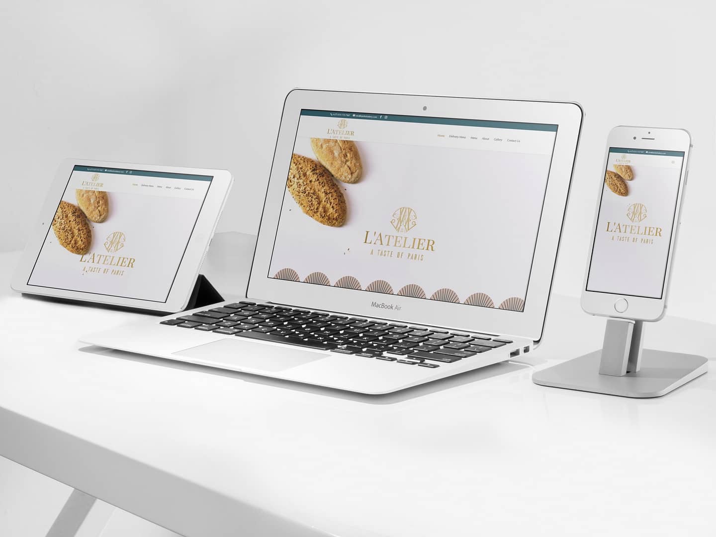 Latelier Bakery Website (Tablet | Desktop | Smartphone) | KEMOSO